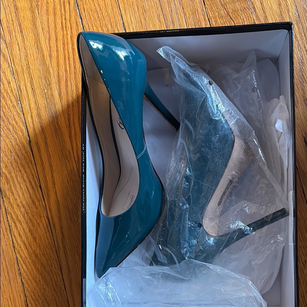 Blue High Gloss Stiletto Heels